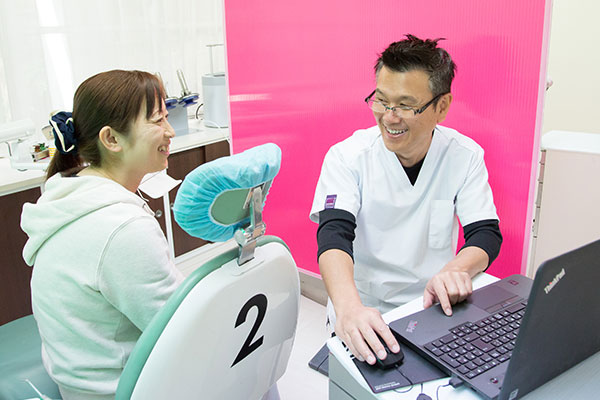 天野歯科医院では治療内容や治療の違いについての説明を積極的に行っています